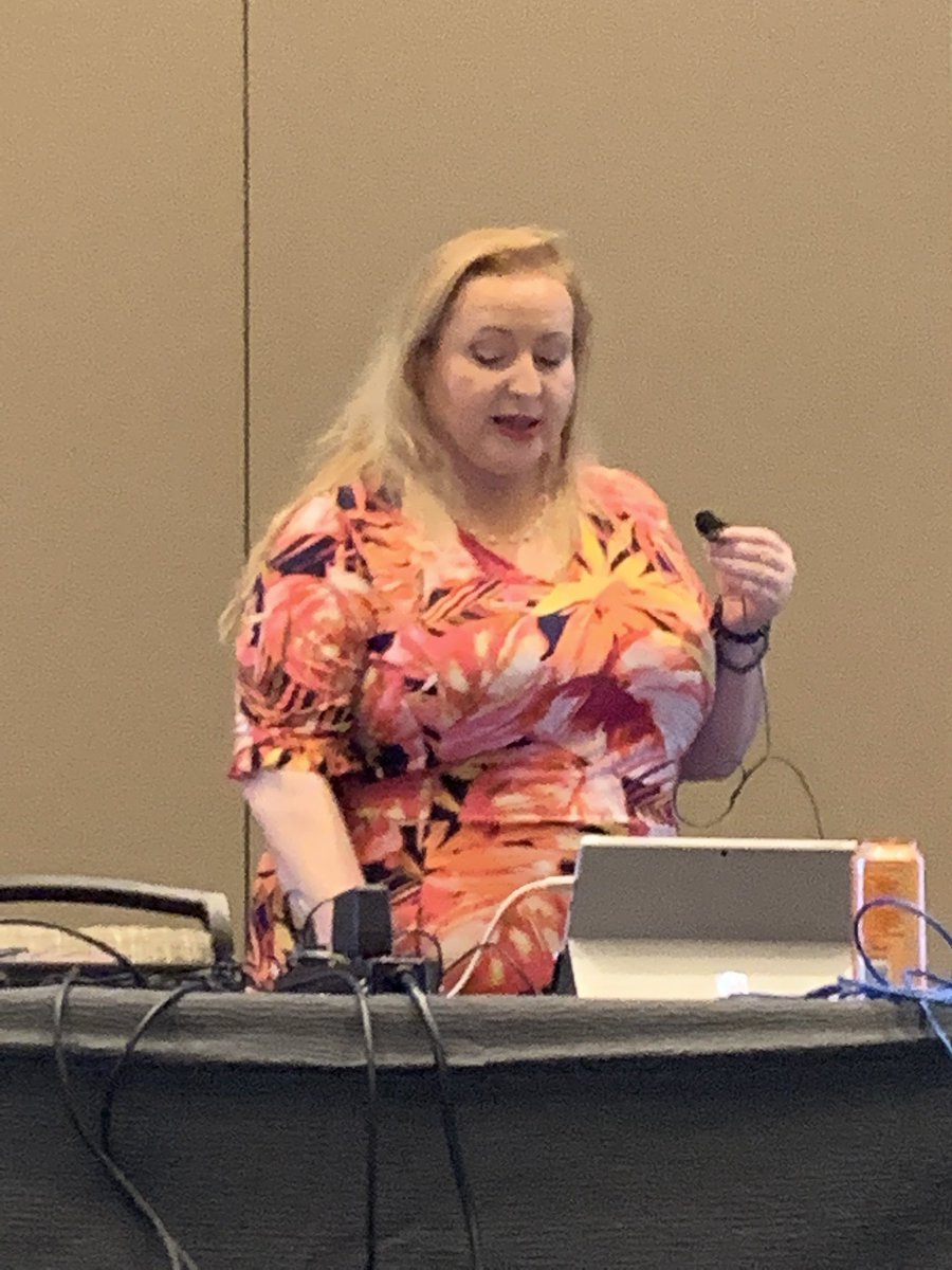 tiffsongvilay's tweet photo. OMG. @nmoneypenny said my name from the stage in her #MSFTSearch session! #M365CONF I have such a professional crush on her. That’s a thing, right? https://t.co/taDuacSnmC