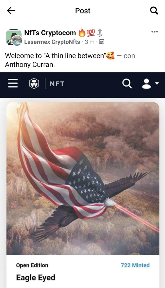 LasermexCrypto's tweet image. "Eagle Eye" by my friend @athinlinebtween #CryptocomArtist #cryptocomnft #cro #FFTB Imperious Eagle Beautiful💥💥💥