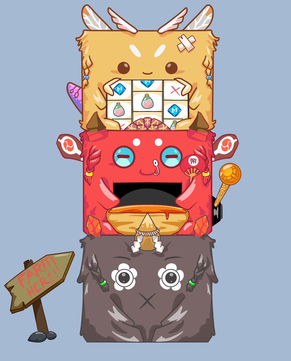 JCJusay's tweet photo. Planning to play casino? Don’t worry, Axie Slot is here! Don’t miss @AxieRetreat in Vegas. 

Credits to Edd Forge’s axies: 102121, 104978 and 94635

#AxieInfinity #axieart https://t.co/oUwMHtByFN
