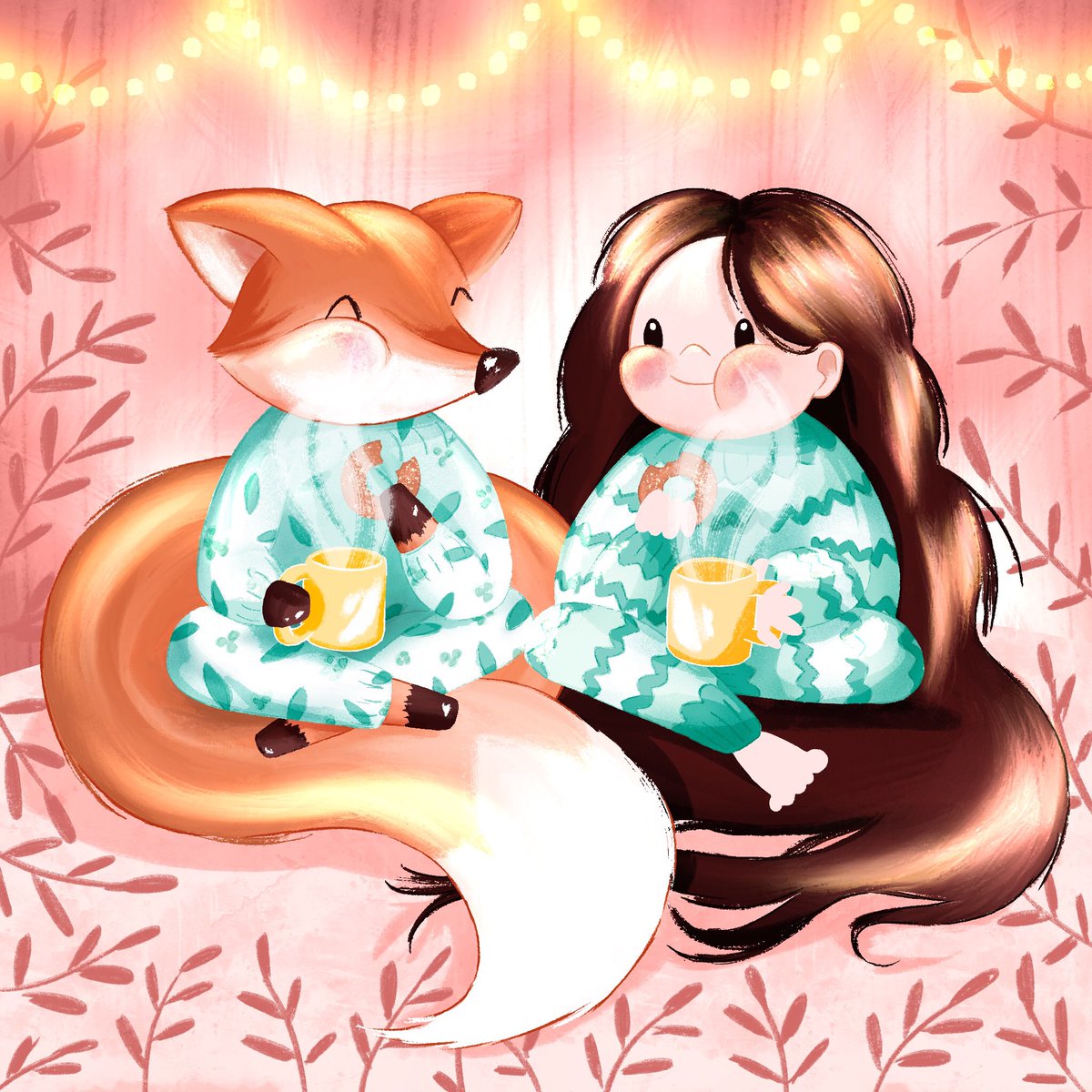 Warm and cozy 🦊 #Christmas #christmasArt #arte #Procreate #procreateart #digitalart #art