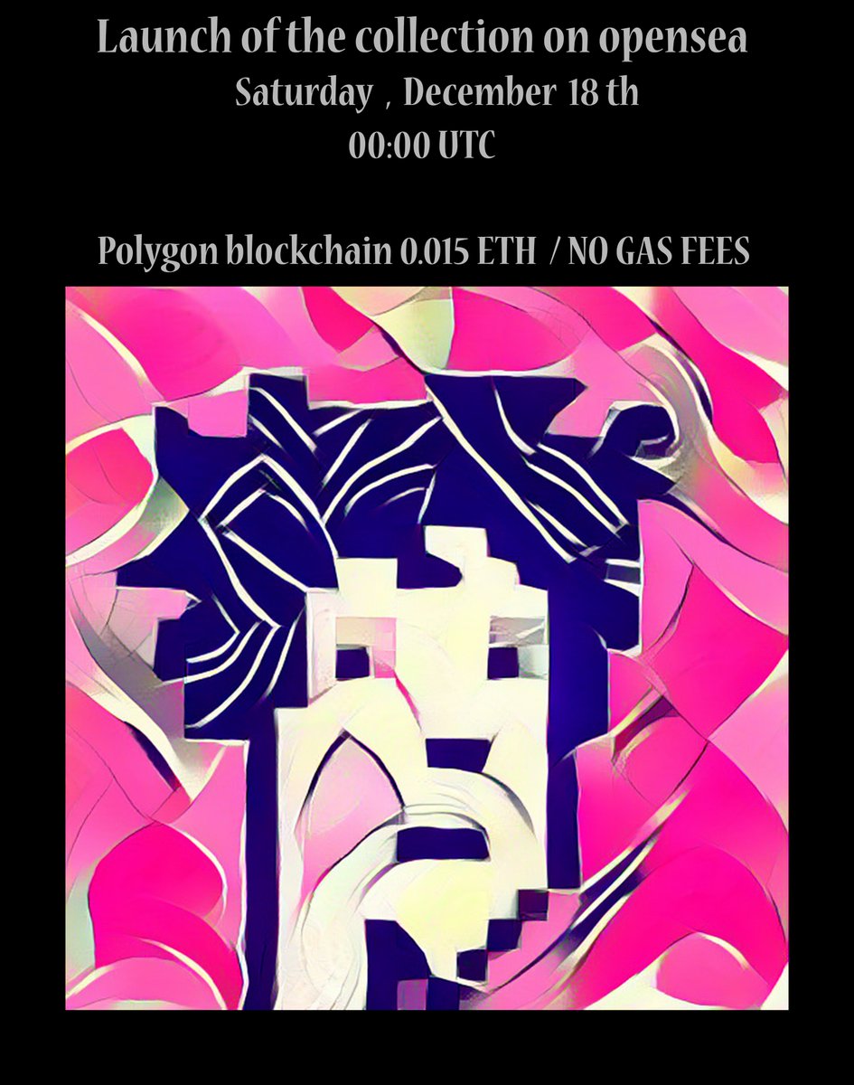 AbstractPunks's tweet image. Don&apos;t miss the collection launch on December 18th 00h00 UTC on opensea !!!! 0.015 ETH / NO GAS FEES
opensea.io/collection/abs…
instagram.com/abstractpunks_…