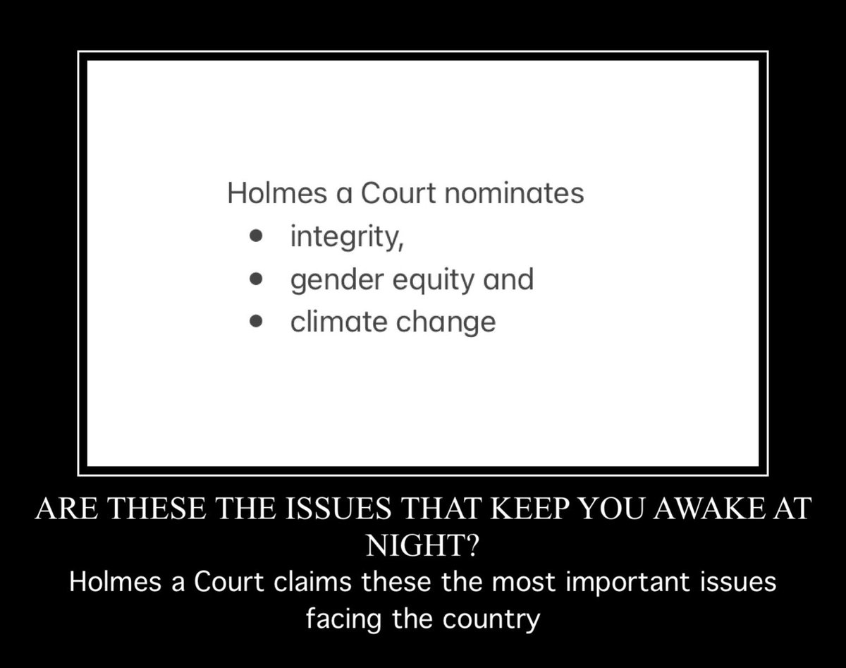 Kate3015's tweet photo. Dave Sharma says, if Holmes a Court genuinely cared about such issues, youโd think thereโd be Climate 200 candidates running in several seats across the country. True โ
But theyโre only running in Liberal-held seats is revealing the true motivation.
#auspol
#DoNotTrustThem https://t.co/1R9foJlCl7