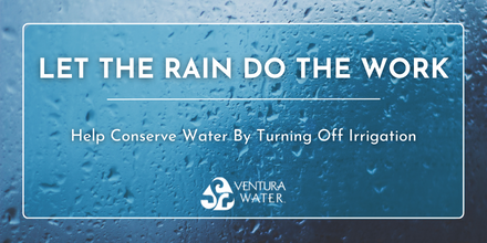 Rain is in the forecast! Let nature do the watering and turn off your irrigation system.

Alternatively, apply for Ventura Water's free smart irrigation controller! The unit automatically adjust your watering schedule to account for weather.

removeyourturf.com/ventura-smart-…