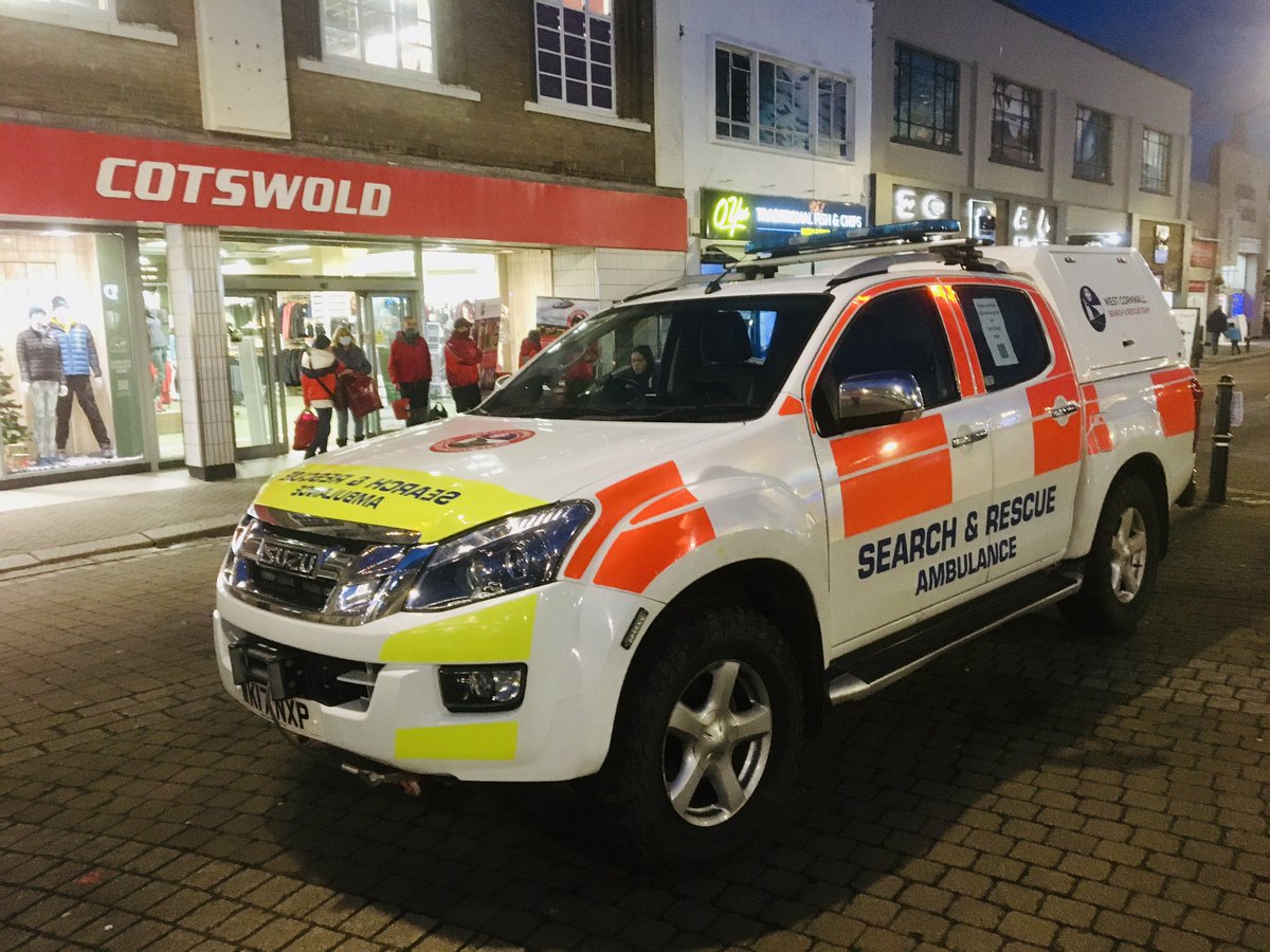 WestCornwallSAR's tweet photo. Unfortunately the storm cancelled the Christmas Market in Truro this evening, but the team still braced the cold with a fundraising collection outside of @CotswoldOutdoor. 

The footfall wasn't what it could have been. Thanks to those who visited and left a donation 😀👍 #truro https://t.co/zsmRNAlUnt