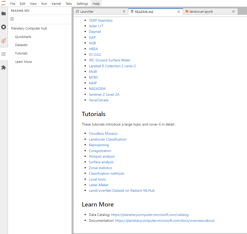 BzGEO's tweet image. BTW, finally getting around to look at the Tutorials they have included for the @Microsoft #PlanetaryComputer, e.g., the notebook on #LandCover classification.