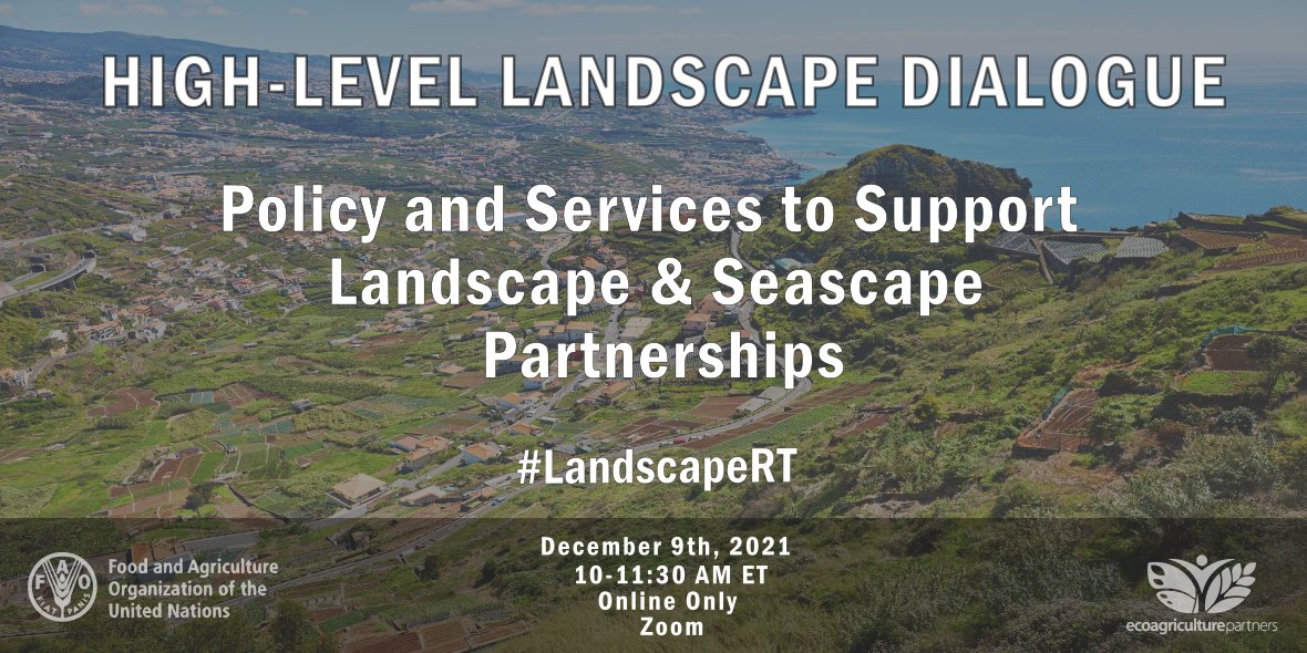 FAONorthAmerica's tweet photo. #LandscapeRT | Policy & Services to Support Landscape & Seascape Partnerships: How can we meet the #SDGs through #TerritorialAction?
🗣️ @LucGnacadja, Ernest Cook, Network for Landscape Conservation & Maggie Gonzalez @WRIFood
🗓️Dec 9 at 10 AM EST
👉https://t.co/NxwppUDHhs https://t.co/Su7lSRqCnz