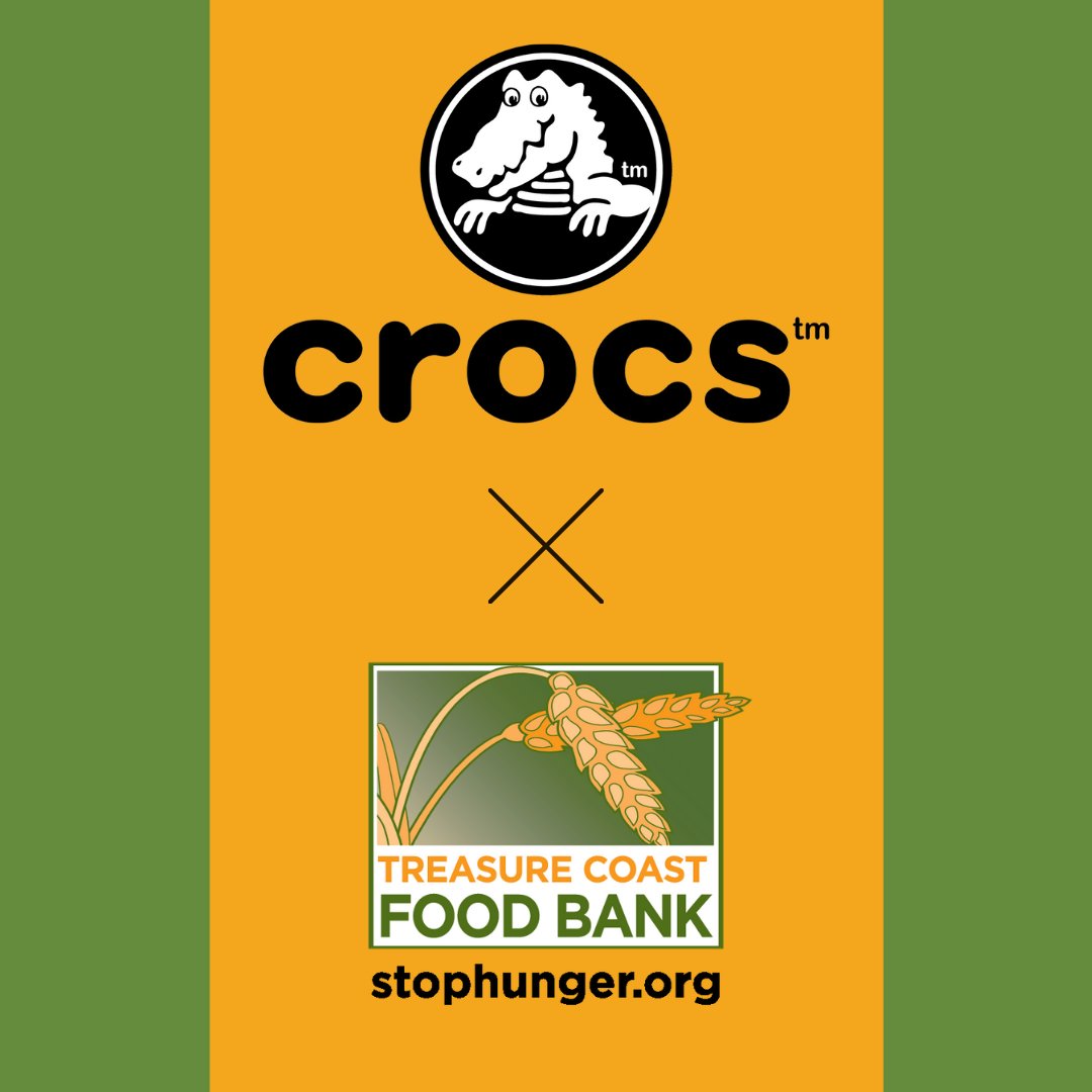 tcfoodbank's tweet photo. All year, every time you complete a purchase on https://t.co/rHuRbmjmf0 or at the Vero Beach #Crocs retail store, you can add a donation amount of your choosing. Every $1 donated helps provide 8 meals for children, families and seniors in need on the Treasure Coast! #CrocsCares https://t.co/njyxL28ZAn