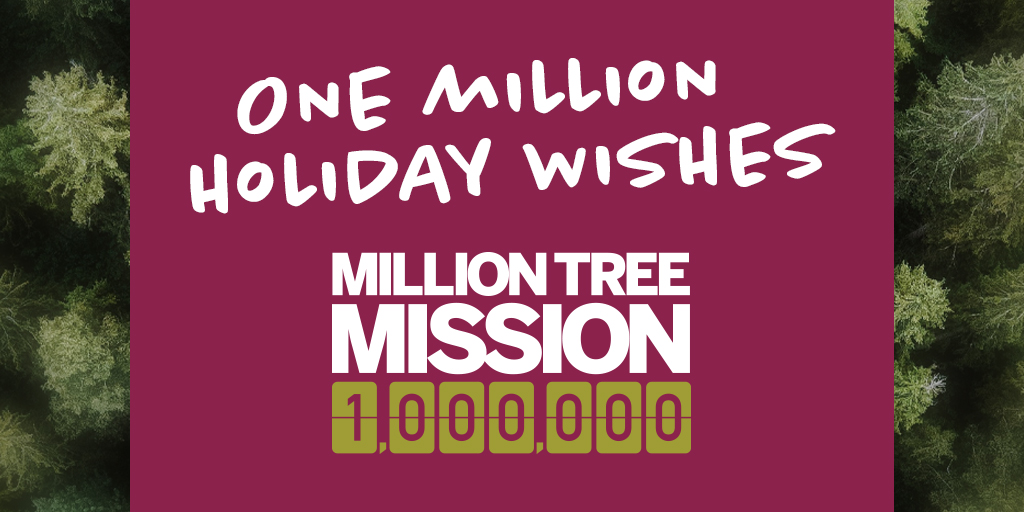 herffjones's tweet photo. Our wishes this holiday are simple: One million trees.
Help us meet our mark @ https://t.co/LcAZt8KXjx
#MillionTreeMission #OneMillionTrees #TreesForTheFuture #TreesForAfrica https://t.co/AC5ZQGuKHb
