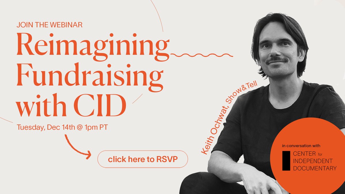 Join CID and Keith Ochwat of Show&amp;Tell to learn new strategies for fundraising! FREE webinar on Tuesday, Dec. 14th. Sign up now: bit.ly/31sIPAR