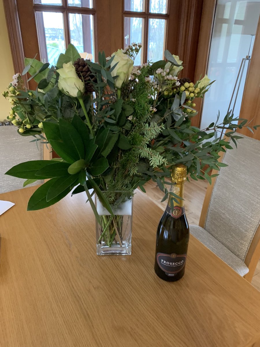 Thank you very much to MC and Steph my wonderful CYPIC IAs for the beautiful flowers and fizz. ⁦<a href="/MCL40/">Marie-Claire Leese</a>⁩ ⁦<a href="/StephBeringer1/">Stephanie Beringer</a>⁩ ⁦<a href="/scotgovCYPIC/">scotgovCYPIC</a>⁩ #toogenerous 😘🌹