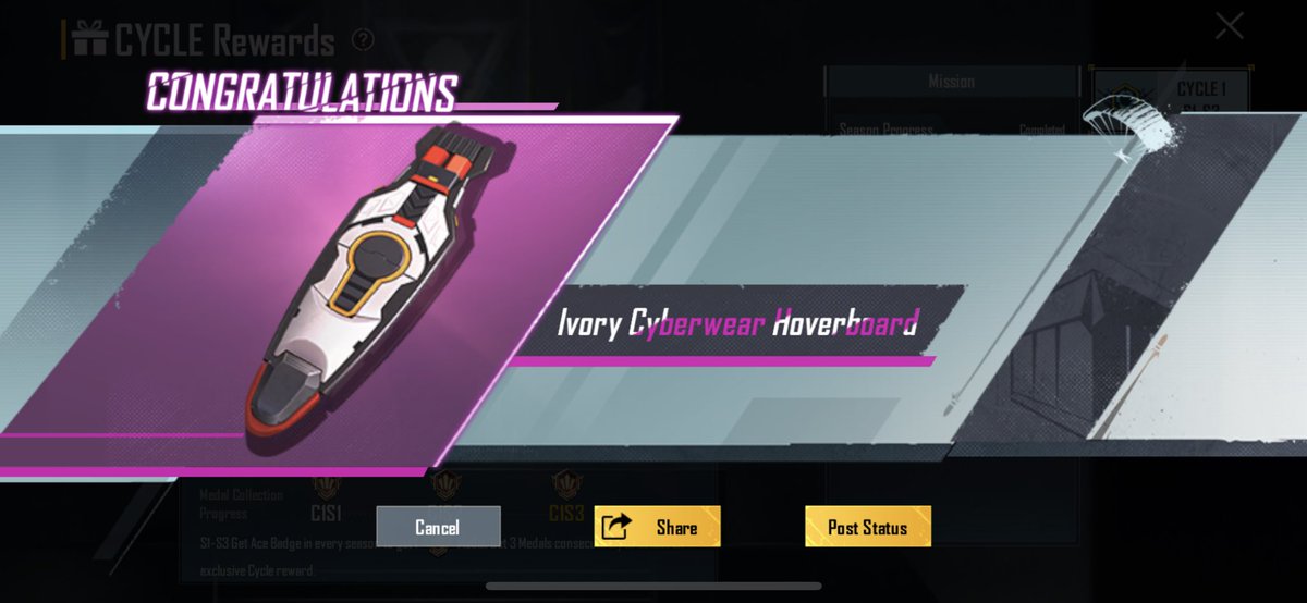 GabbieeBot's tweet photo. Thank you @LaserCatShasta @GravytrainVA @BWxNUB for getting me to ace! Also how rad is the overboardβ¦ finally I wonβt feel like a noob parachuting down πΆβπ«οΈππ€£ #PUBGMOBILE #rankingistiring #Acerewards https://t.co/2D27t3sNQo