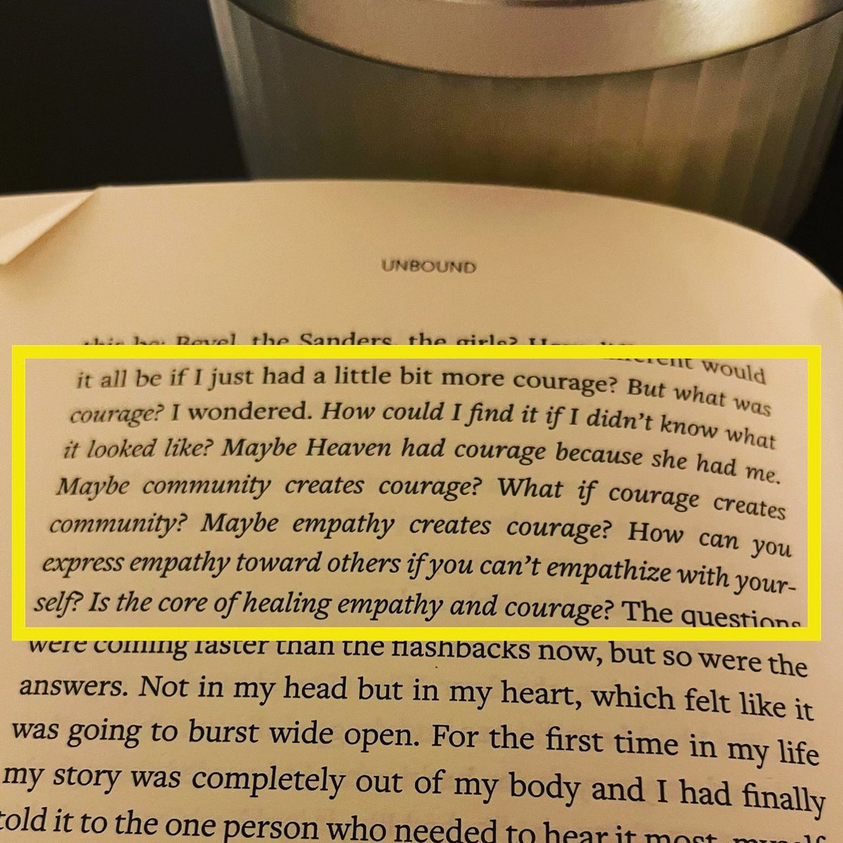 GryffeWellbeing's tweet photo. Day 8 of our wise words advent calendar. Todays words are all about courage &amp; community. Something that we strive for in Gryffe. Words from Tarana Burke’s book Unbound #GryffeLife #CommunityCourage #GenerationGryffe https://t.co/bI4L2LwCcg