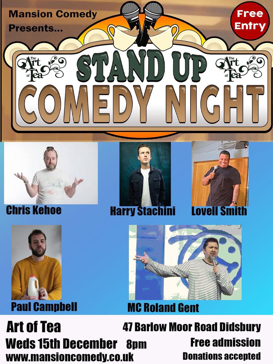 <a href="/ArtOfTeaUK/">The Art of Tea</a> <a href="/PromoteComedy/">JokePit The Comedy Box Office</a> weds 15th Art of Tea #didsbury