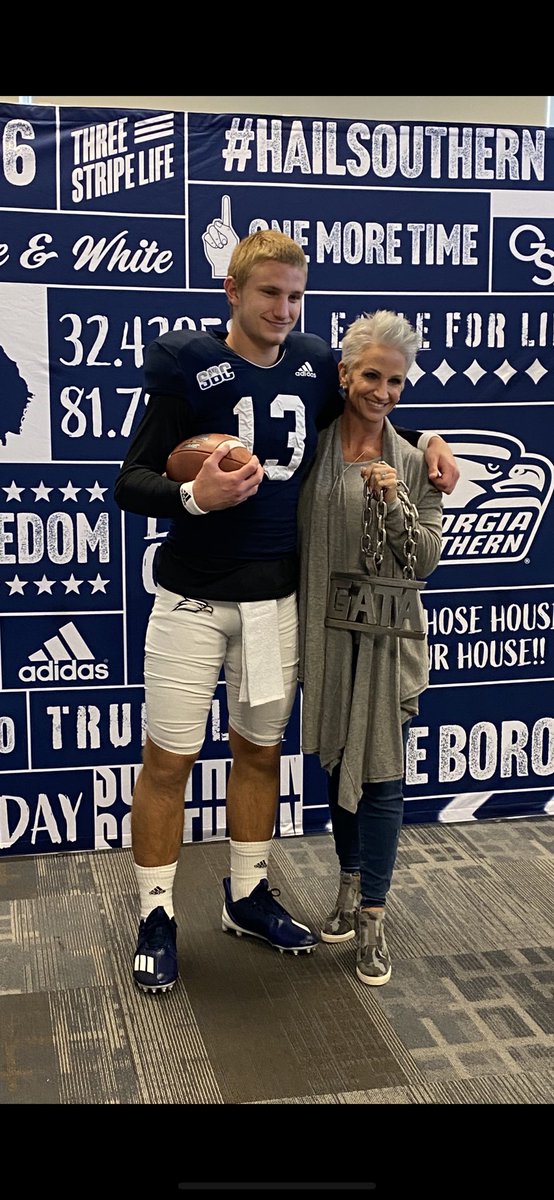 WarnerBrenda's tweet image. Thank you @GeorgiaSouthern @GSCoachHelton and staff for a great visit. My boy @elijah13warner makes me a proud momma.