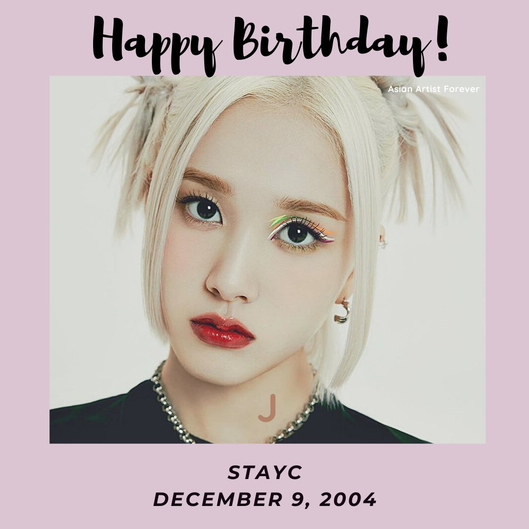 Asian Artist Forever on X: Happy Birthday Jang Ye Eun  J of STAYC...  #HappyJDay #happyjday #jangyeeun #j #stayc #staycj #koreanartist  #asianartistbirthday t.coM0kNIKNKRu  X