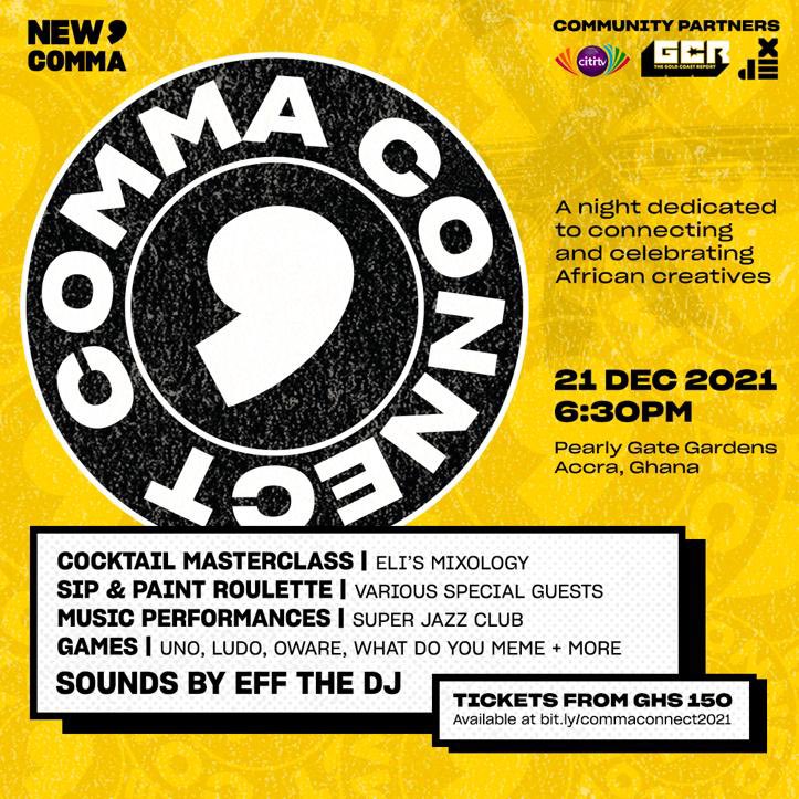 GoldCoastReport's tweet image. We&apos;re excited to be a community partner for #COMMACONNECT2021 ⚡️🇬🇭

Hang out with other creatives for a night of cocktail making, a sip and paint roulette, performances, games and an art auction!

Brought to you by @New_Comma 🔥

Get your tickets here ⤵️
bit.ly/commaconnect20…