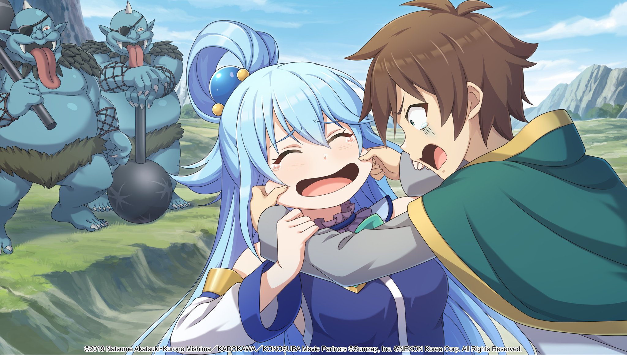 KonoSuba: Fantastic Days: Endearing Interviews With Aqua And Kazuma