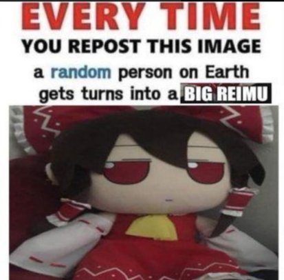 fumogameing's tweet photo. how many people can we turn into big reimu https://t.co/11O73FSYYj