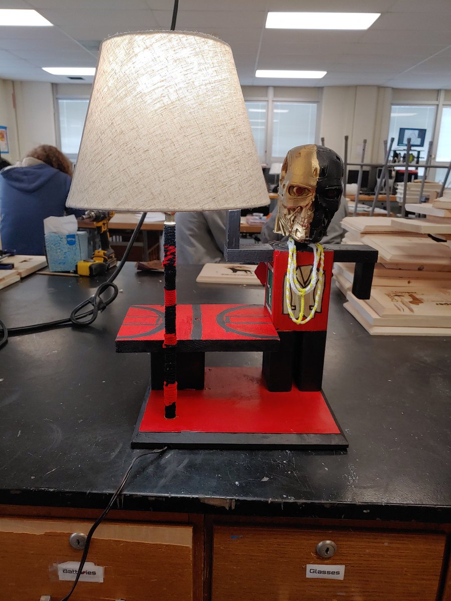 This project was built, painted and wired by Javont Daniels. 
This young man is doing an amazing job in class. Design Technology / CHS