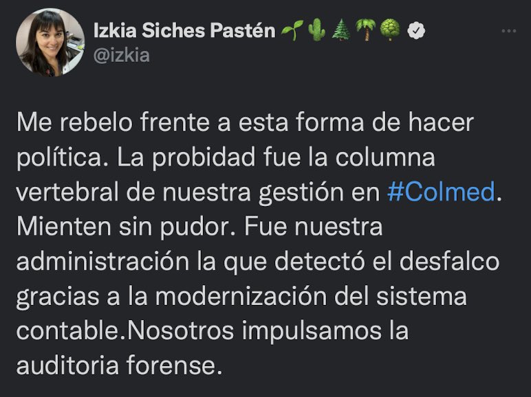 🔴 “Fue nuestra administración la que detectó el desfalco”, <a href="/izkia/">Izkia Siches Pastén</a>, jefa de campaña de @gabrielboric, se refiere al reportaje del <a href="/elliberocl/">El Líbero</a> donde se da cuenta de eventual evasión de impuestos en el <a href="/colmedchile/">Colegio Médico de Chile - Colmed Chile</a>, entre otras irregularidades.