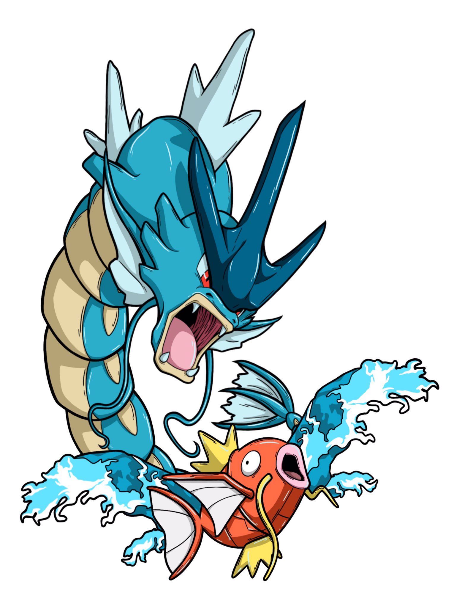 Classic-jelly-art on X: "Drew this for a friend #Pokemon #gyarados #magikarp  #art #digitalart #fanart #anime https://t.co/9Pi4DdqG8J" / X