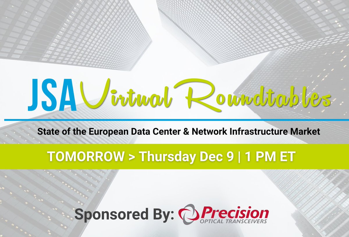 TelecomExchange's tweet image. TOMORROW - December 9th at 1 PM ET - Join us for our Virtual Roundtable on State of the European Data Center &amp;amp; Network Infrastructure Market.

Register today! hubs.la/Q010wDm10