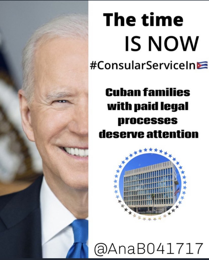 yaneisydany's tweet photo. @POTUS President Biden, the Family Reunification of Cubans needs a solution, please, as you have let thousands of illegal people enter the United States, let us also enter and process our cases and we already have a claim with all payment 💔🙏@POTUS @SecBlinken #consularServicesIncuba https://t.co/6Ej2ypSkvy