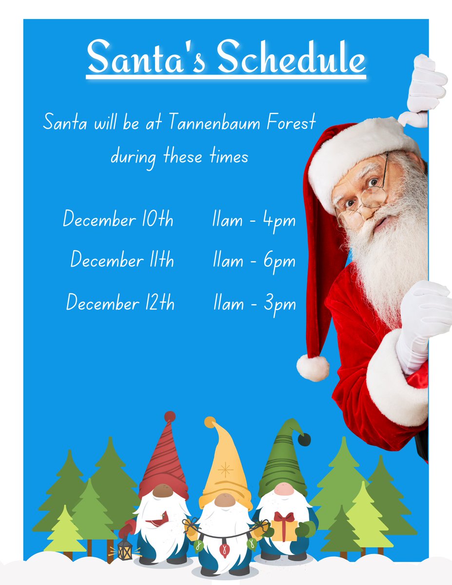 Santa Claus is Coming to Town!  Be sure to stop by Tannenbaum Forest this weekend and tell the Big Guy what you want for Christmas, assuming you're not on the Naughty list. #whileinamana #tannenbaumforest