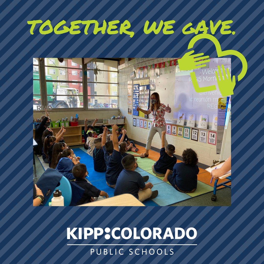 Thank you to all who donated yesterday! Every dollar we received yesterday will go towards our KIPPsters and shape the next generation of inquisitive learners and high achievers. If you didn't get a chance to donate and would still like to, click the link: kippcolorado.org/donate
