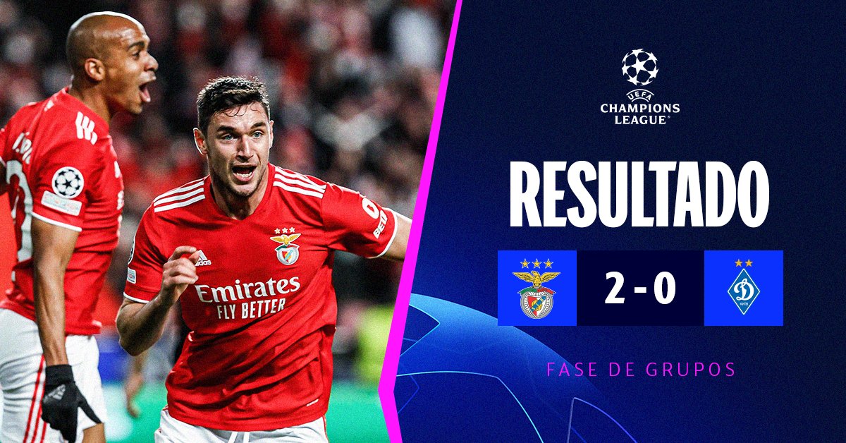 #SLBDynamo | ⏹ JÁ ESTÁ! | Estamos nos oitavos de final da #UCL! Vê tudo no nosso Site ➡ wslb.pt/Direto-SLB-Dyn…

#EPluribusUnum