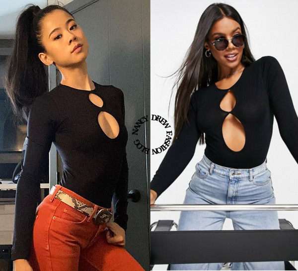 NancyDrewFashi1's tweet image. #georgefan will wear the (Possible Match) #asosdesign cut out long sleeve bodysuit in black ($30.00) in an upcoming episode in Season 3 (December 8, 2021) #NancyDrew nancydrewfashionblog.tumblr.com/post/670040642…