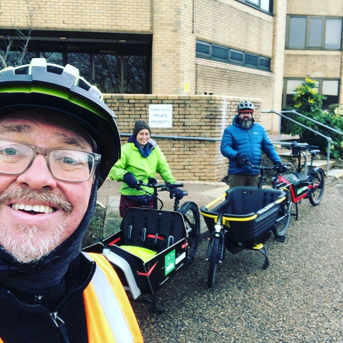 EcargoC's tweet photo. Part of our remit here in #Colchester, we are helping other businesses/organisations discover the benefits of using #eCargo Bikes! Today we were out on a demo with the @RaleighBikes_UK #Stride2 & also got our pal #AFCycleWorks onto the @yourcolchester eCargo Bike Library Scheme! https://t.co/jRVVmewKoR