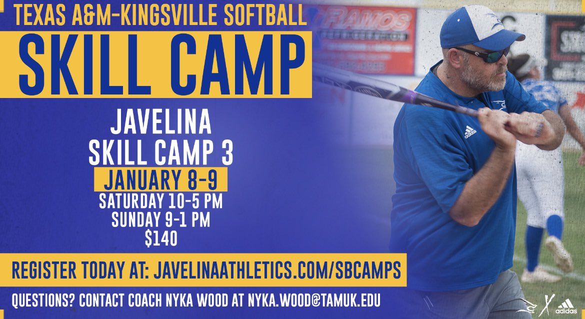 TAMUKSB's tweet photo. We have one more camp for this camp season set for January 8-9! Get signed up today!
#GoJavs #CraigsCrew
Link: https://t.co/q75HCnUtWb https://t.co/XL73I3WOMV