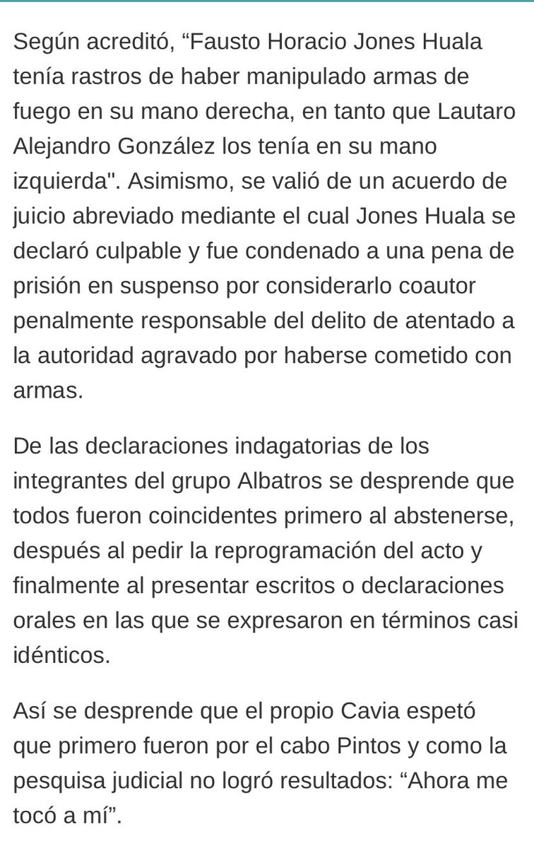 florenciarietto's tweet photo. Respaldo a los albatros que van a juicio oral por la muerte de Rafael Nahuel. El kirchnerismo y Jones Huala intentaron armar un caso de gatillo fácil. No pudieron. Los Albatros actuaron en cumplimiento del deber y los Jones Huala inmolaron al pibe al mandarlo armado al frente. https://t.co/GknByws9Av