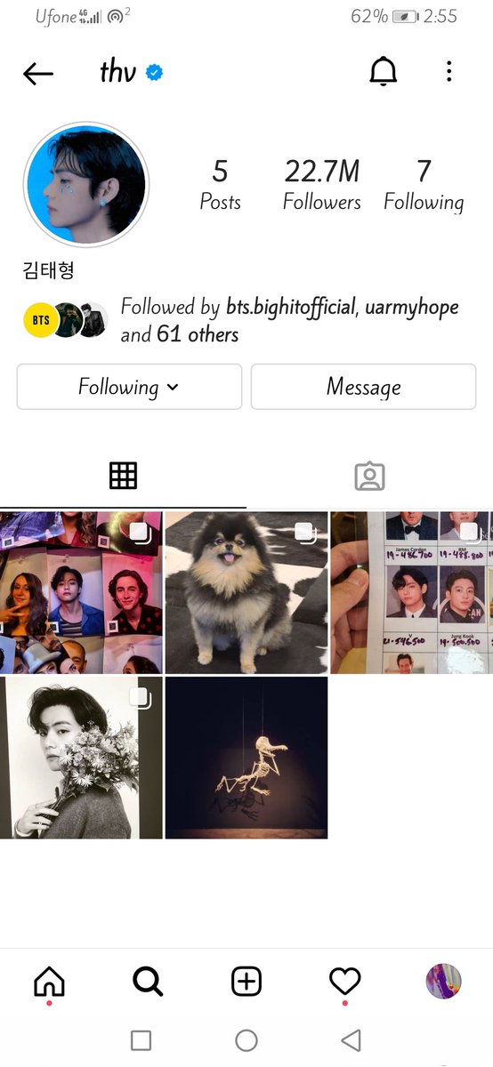 Mahii_V95's tweet photo. Taehyung surpassed 22.6M followers on Instagram 💕💜
V is the only BTS member surpassed 22.6M in 2 days🥳💜
Follow other BTS members too if you are not following them😍
#TAEHYUNG @BTS_twt @bts_bighit https://t.co/UAI6sYng9N