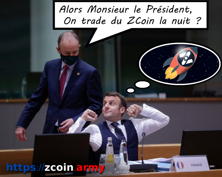 ZcoinArmy's tweet photo. 🔴 À 5 mois des #elections2022, @EmmanuelMacron envisage de revenir au #trading selon une source proche de l'ex banquier. En cause, les prévisions de hausse du #ZCoin @lezcoinfr, la #cryptomonnaie des partisans de @ZemmourEric, qui devrait percer encore plus fort que le candidat. https://t.co/sR0qohsbNo