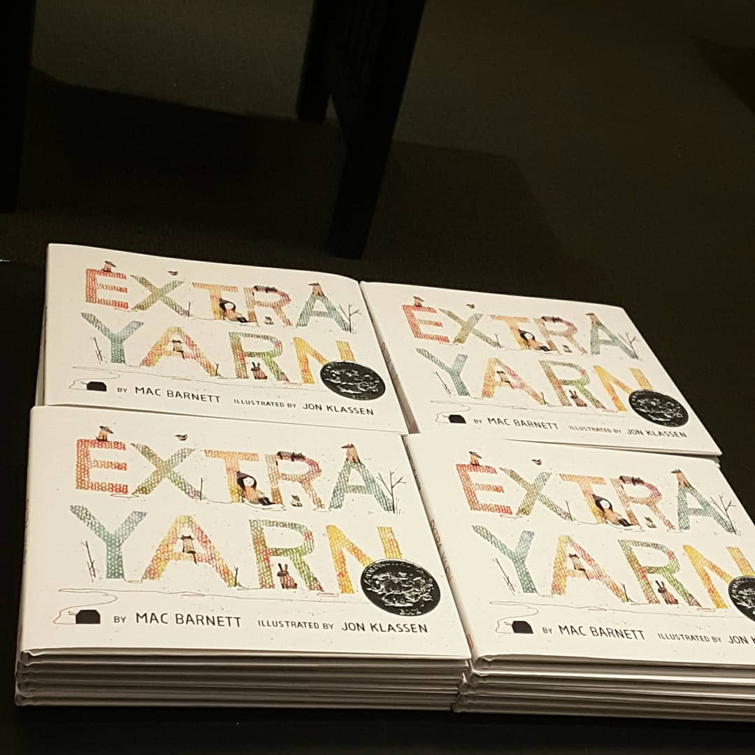 Stop in and pick up a copy of "Extra Yarn" for only $9.99 with the purchase of any other children's book!