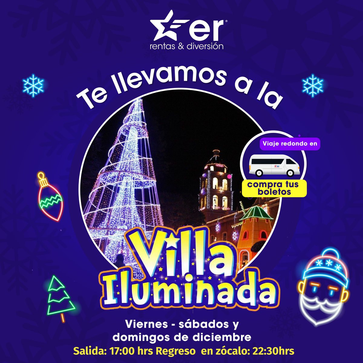 TOURISTERmx's tweet photo. Te llevamos a la #VillaIluminada de Atlixco.

✨Salidas: 10,11,12,17,18,19,20,21,22 y 23 de diciembre desde el Zócalo de Puebla.

👉Incluye: Viaje redondo y seguro de viajero
Adulto: $249
Niños e Inapam: $219

🎫Compra en el módulo de las Oficinas de Turismo Municipal de Puebla. https://t.co/0LB1zXtH1X
