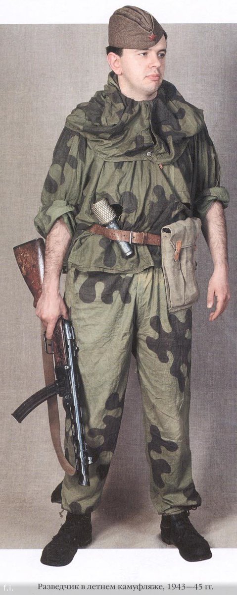 Gunnar__91's tweet photo. @OstwindProjekt Amoeba camouflage, adopted in service in 1938. Produced in four colors: summer, spring-autumn, desert and for mountainous regions. White camouflage coats of winter camouflage were manufactured separately. https://t.co/uAgPvYskwa