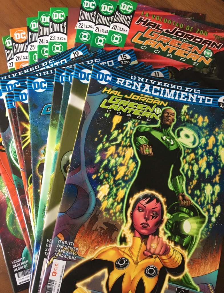 AlexEstebanDC's tweet photo. Ahora estoy con los #GLCorps de Venditti (Rebirth). Encontré toda la etapa al completo por menos de 50€ en la Comic Pop Up, y teniendo en cuenta que los 4 tomos recopilatorios cuestan 125€, no lo pensé mucho.
Llevo 6 números y ME ESTÁ FLIPANDO!! El dibujo de Sandoval es 🥵👌🏼🤌🏼 https://t.co/j98vfgmKEA