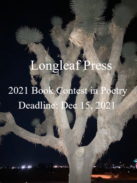 LongleafPress's tweet image. Longleaf Press Book Contest in Poetry, judged by Roger Weingarten (rogerweingarten.com):
longleafpress.org/poetry-book-co…
longleafpress.submittable.com/submit

#poetrycommunity #poetrylovers #poetry #writingcommunity #poetrytwitter #POEMS