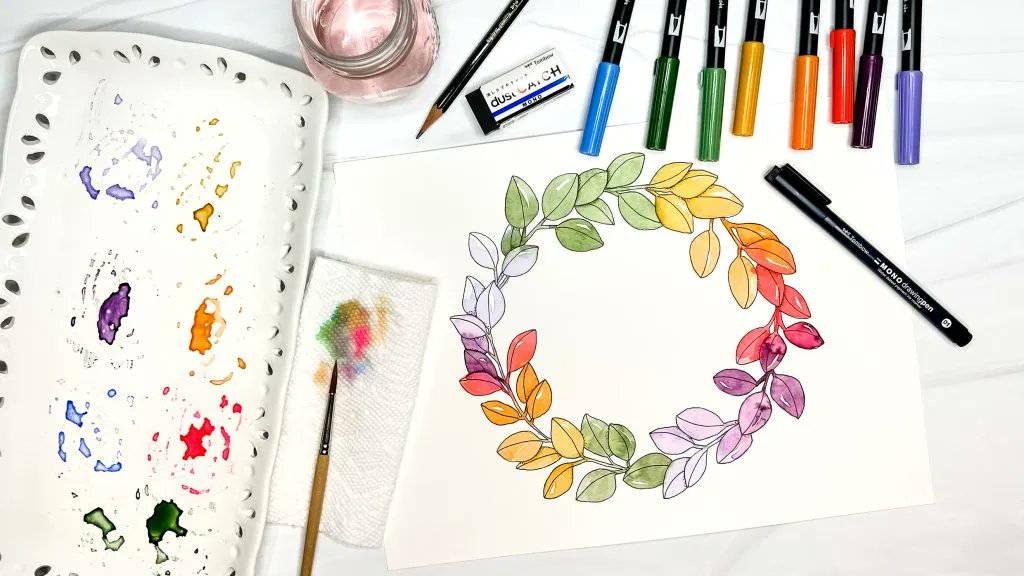 BrownPaperBunny's tweet photo. Free Tutorial Alert!

I've got a free rainbow wreath tutorial over on Rocky Nook's website, go check it out: https://t.co/aGhyxLPOTk 

Oh, and if you take the class you get a 40% discount code for my book Watercolor with Markers! 😱 https://t.co/zhz0ZYBNUr
