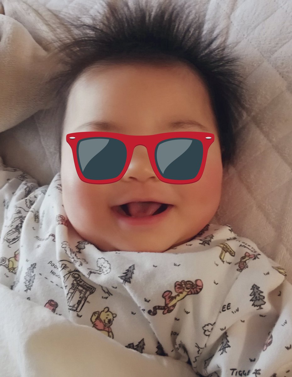 マッちゃんのあかちゃん ちょっと大きくなってカワイイ 赤ちゃんなら通る 逆 またろうのイラスト