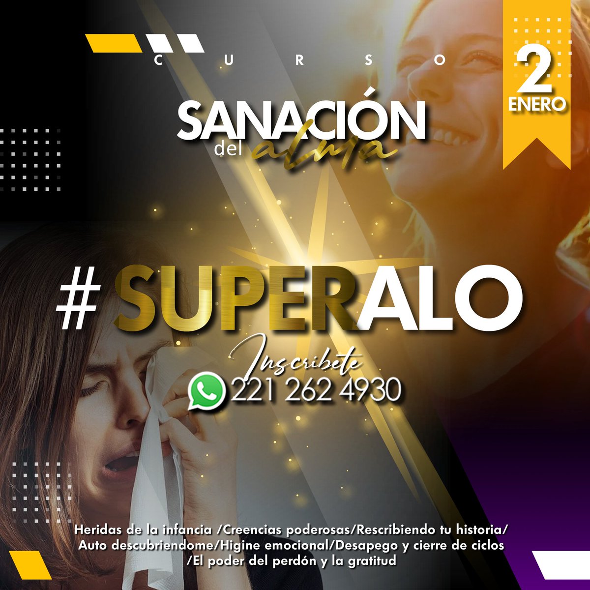 EmporioPlanner's tweet photo. ⚠ EVENTO TRANSFORMACIONAL ⚠
 Sanación del Alma - Curso - Domingo 2 de Enero 2022
Para poder iniciar de la mejor forma en cualquier ámbito, tenemos que sanar nuestras heridas y fijar nuevos objetivos; y esa es nuestra meta contigo, ¡Descubrelo!. https://t.co/TALHqiFrzI