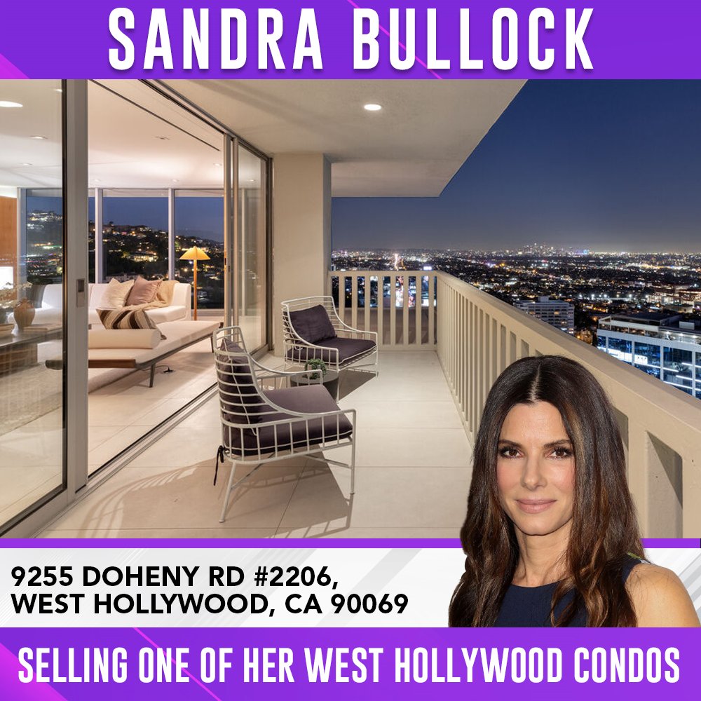 LowellVanderblt's tweet photo. #CelebrityRealEstate
#SandraBullock Selling One of Her West Hollywood Condos for $4.5M

Apartment features two bedrooms and 2.5 bathrooms, and its airy, 1,759-square-foot, open-concept layout includes a living and dining area that flows into a sleek kitchen https://t.co/W2XJspedFR