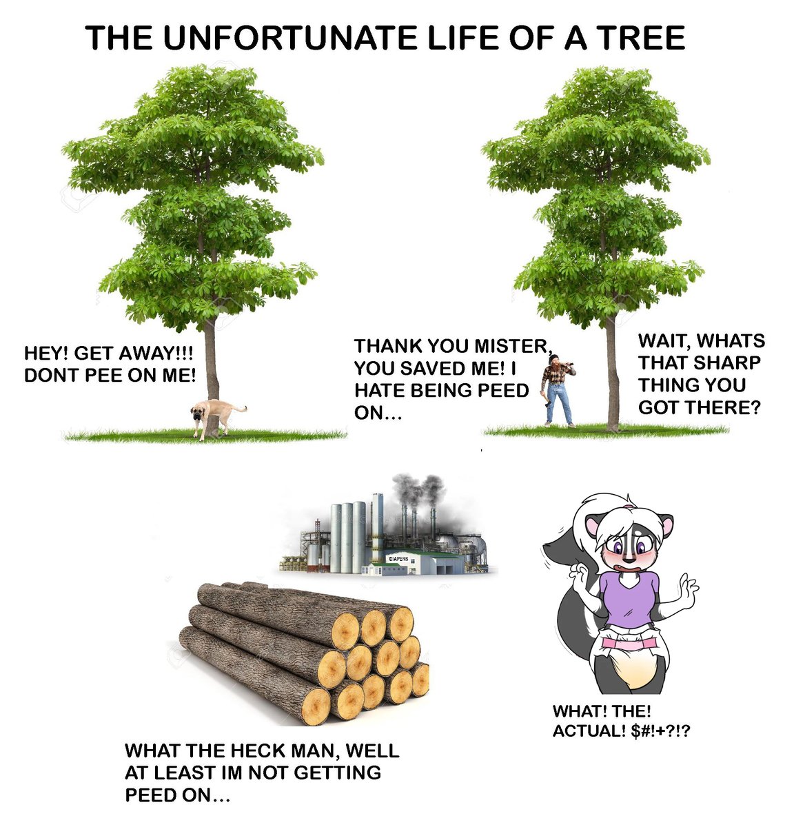 AspensPlaypen's tweet image. From Tall oak to Droopy Pampers. 

To be fair to @Sissy_Skunker  its not like she can help it.