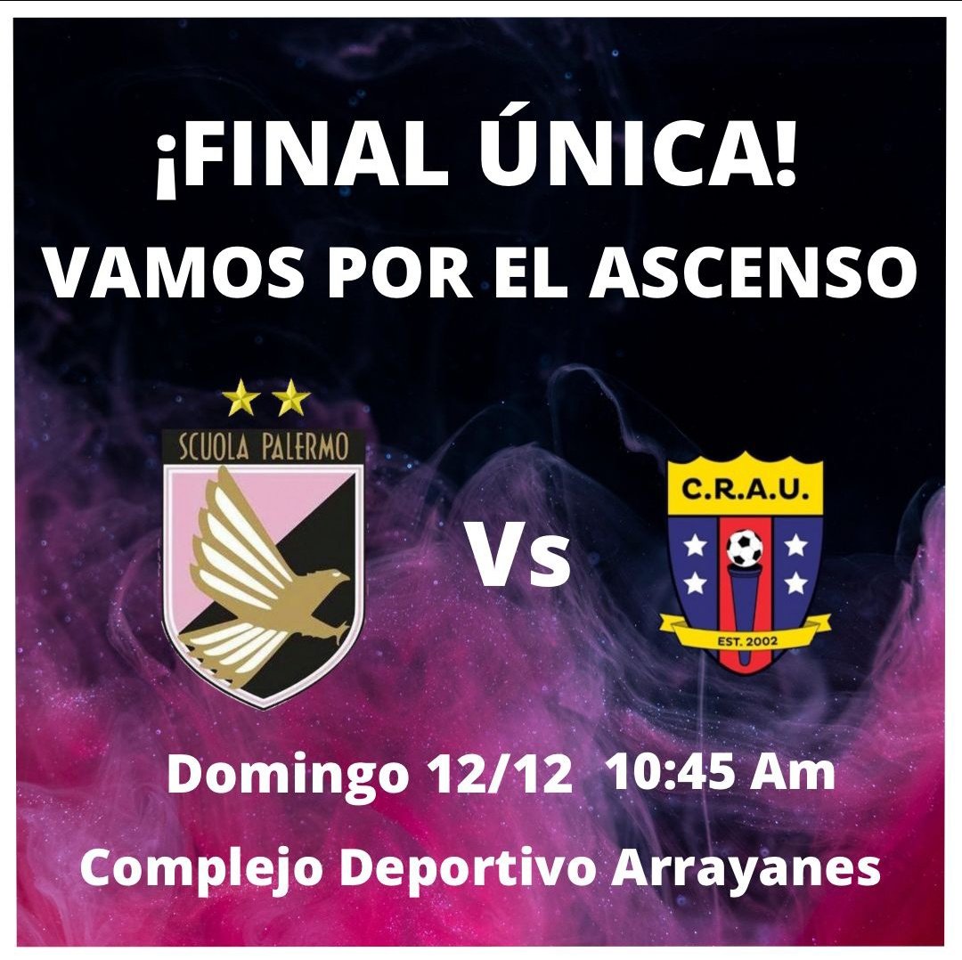 EL PALERMO SE JUEGA EL ASCENSO!

📍Arrayanes Complejo Deportivo
maps.app.goo.gl/PdYyhZH4sB4Yvj… 

#DalePalermoDale #TodosJuntos