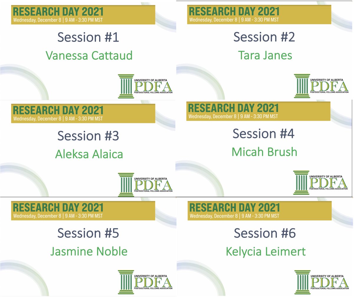 Postdoctoral Fellows Association (PDFA) (@pdfa_ualberta) on Twitter photo Congratulations to all PDF speed talk winners!!
#PDFA_RD21
<a href="/PDFA_UAlberta/">Postdoctoral Fellows Association (PDFA)</a> Congratulations to all PDF speed talk winners!!
#PDFA_RD21
<a href="/PDFA_UAlberta/">Postdoctoral Fellows Association (PDFA)</a>
