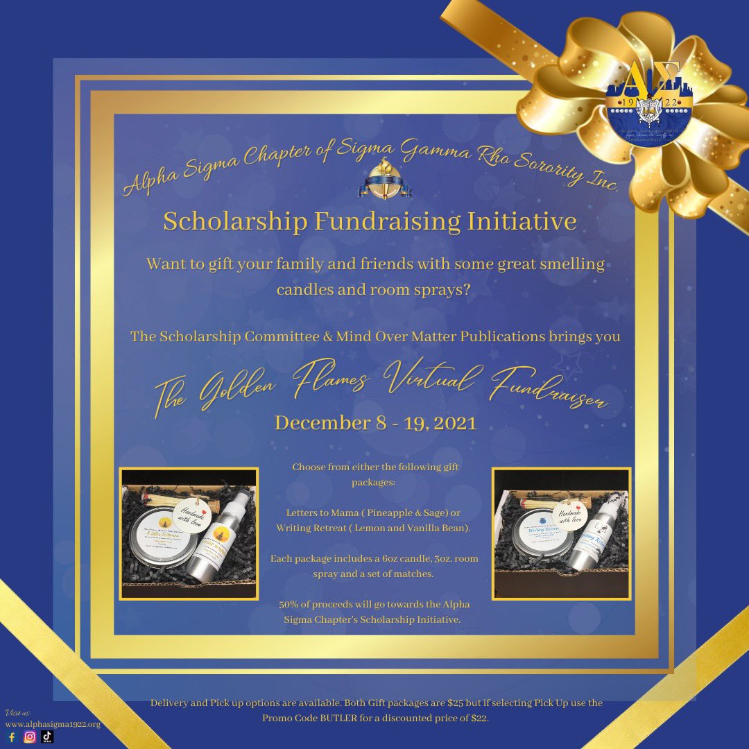 MOMPublications's tweet photo. We’re teaming up with @AlphaSigmaSGRho for “The Golden Flames Virtual Fundraiser“ 💙💛

Enjoy #ALetterToMomma &amp; #WritingRetreat in our tin/room spray combo!

Shop today at https://t.co/raDIHiNxBH 💙💛

#SigmaGammaRho #MOMPubs #AskAboutAS #PrettyPoodles https://t.co/7h9nVR87GU