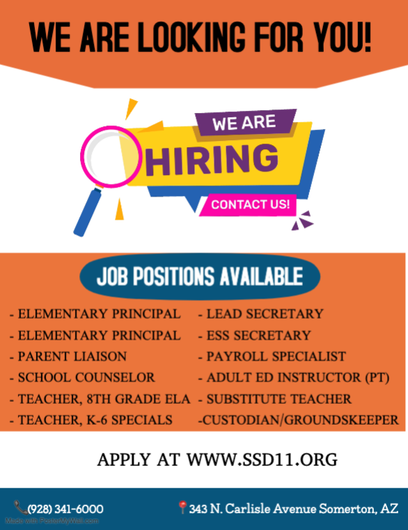 SchoolSomerton's tweet photo. Come join our team!  Apply at https://t.co/jXwz0SR7rA today!

#SSDStrong&amp;Confident https://t.co/9OntFMQEit